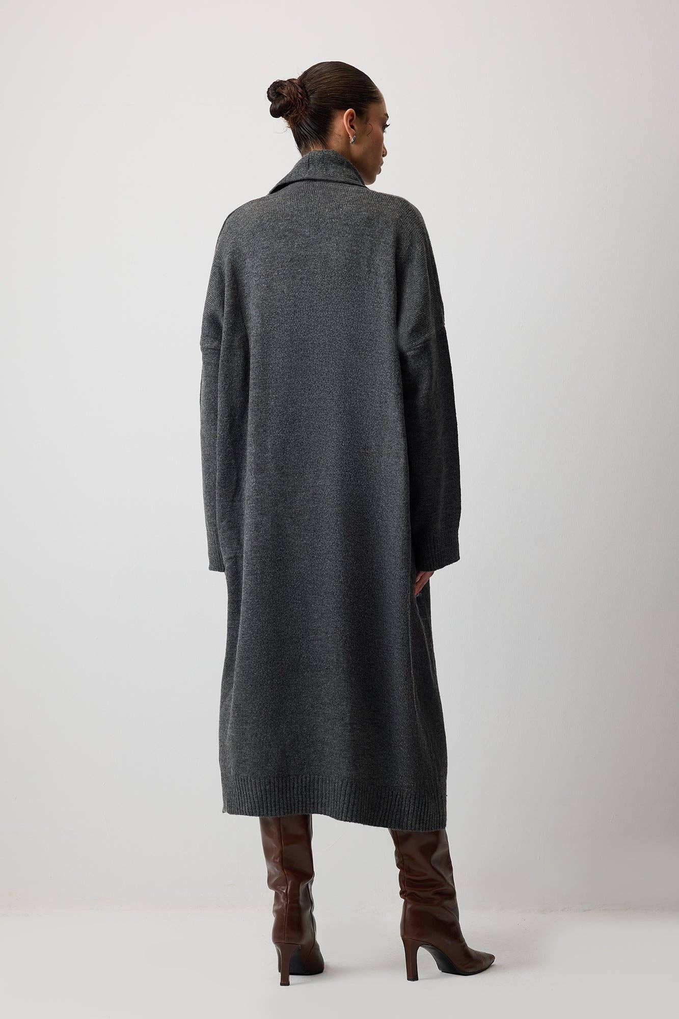 Cardigan lungo in maglia oversize