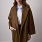 Cappotto oversize doppiopetto marrone