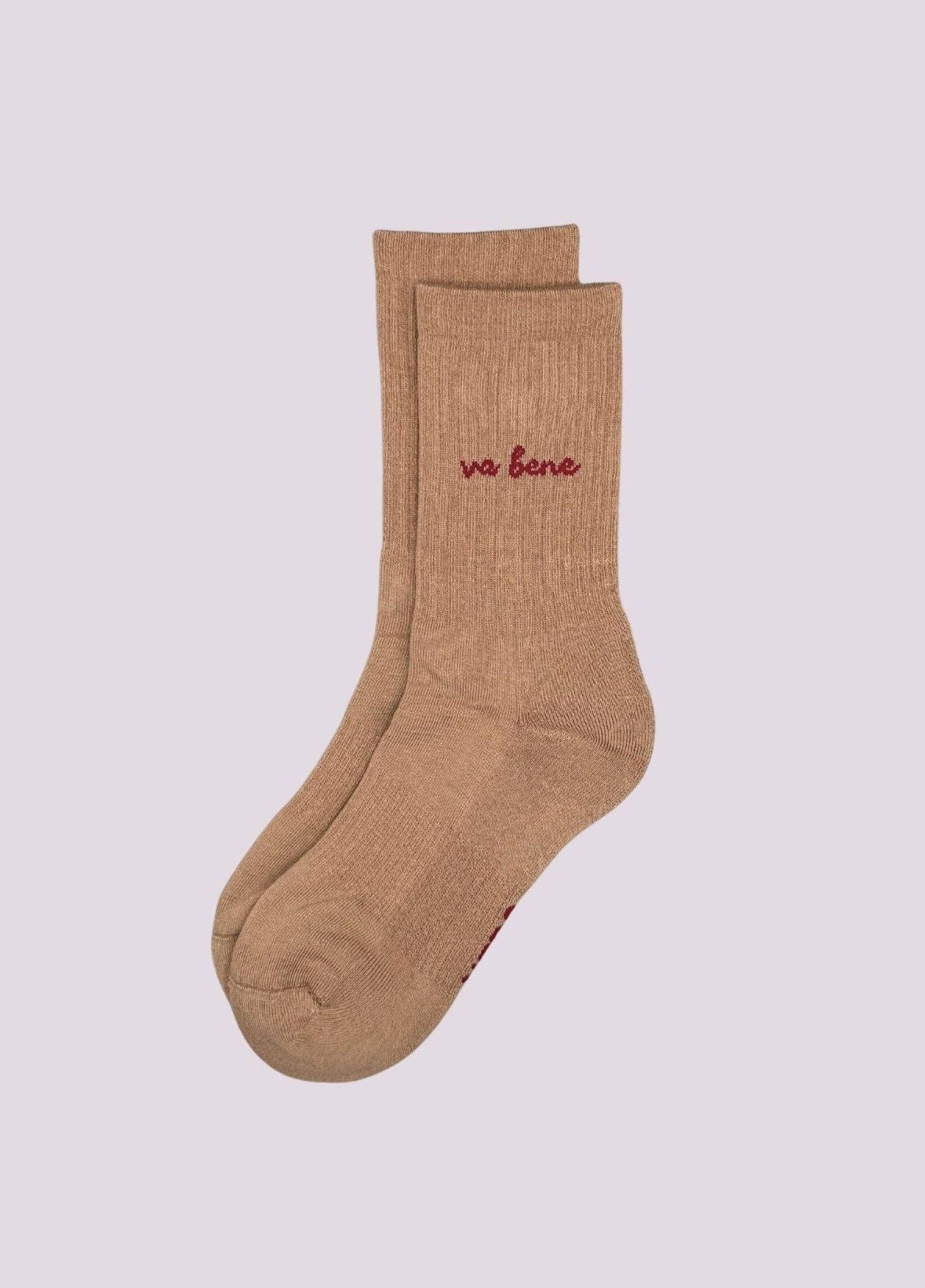 Calzini statement “Va bene” in cotone biologico