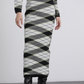 Gonna lunga in maglia a fantasia geometrica