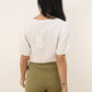 Blusa Tal con bottoni e maniche a sbuffo
