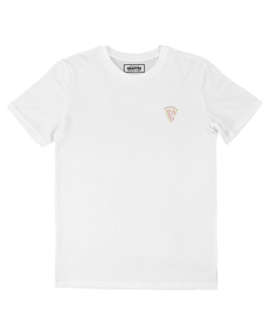 T-shirt ricamata Pizza Love in cotone biologico