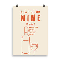 Poster tipografico ironico sul vino