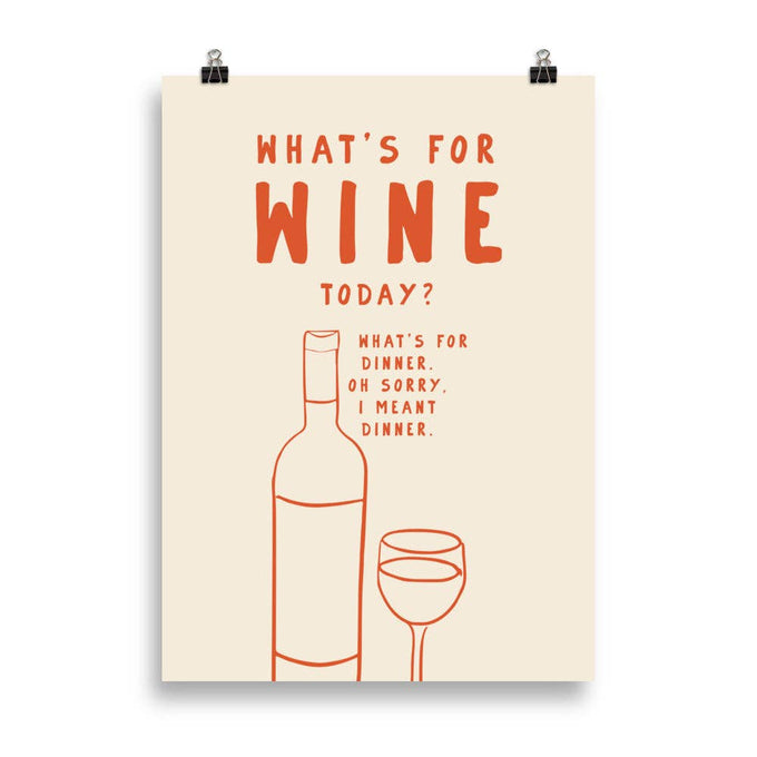 Poster tipografico ironico sul vino