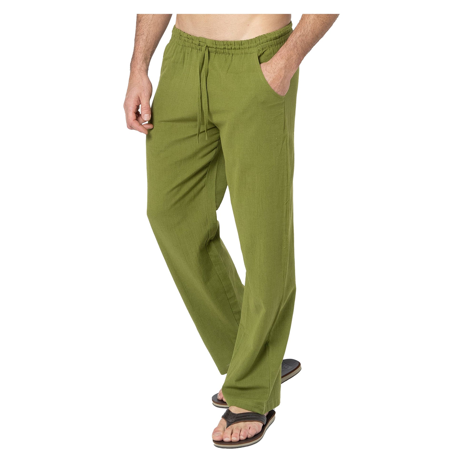 Pantaloni lunghi estivi da uomo in lino