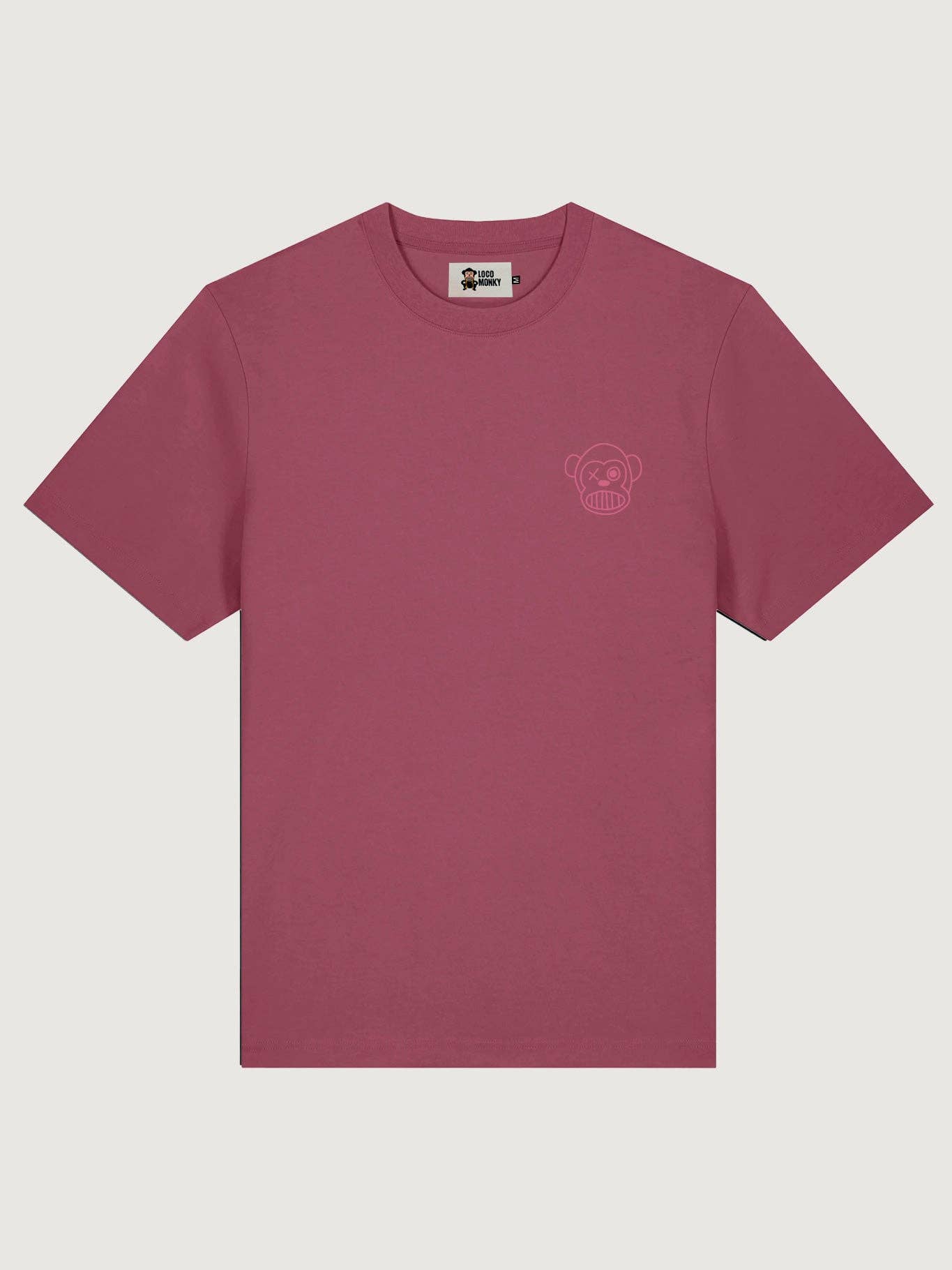 T-shirt unisex in cotone con ricamo Monkey Grape