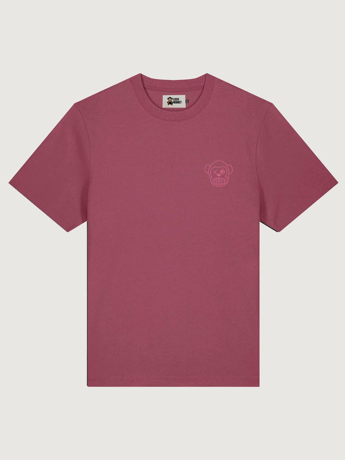 T-shirt unisex in cotone con ricamo Monkey Grape