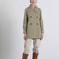 Trench corto in gabardine doppiopetto