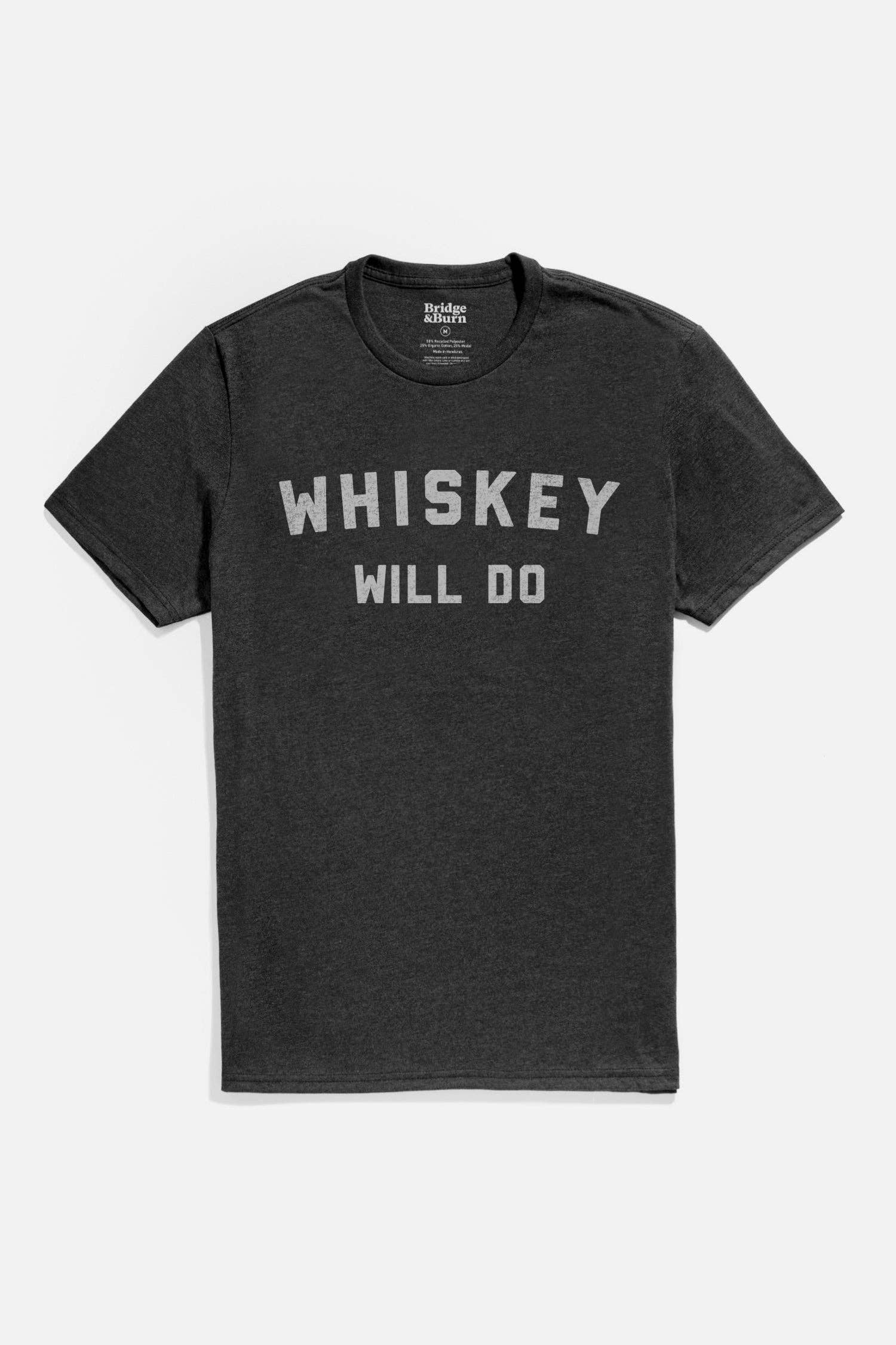 T-shirt uomo Whisky Will Do nera