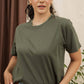 T-shirt boxy riciclata oliva