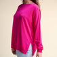 Maglione maxi in viscosa con scollo a barca e maglia 3D