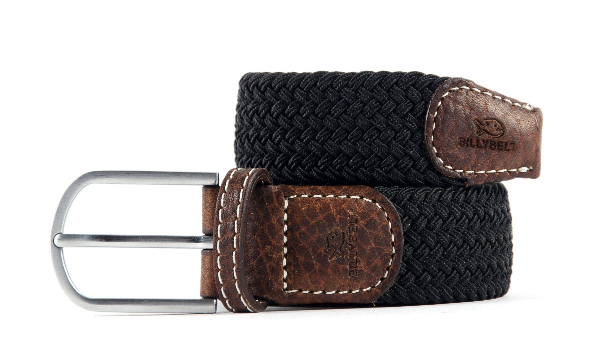 Cintura elastica intrecciata nera
