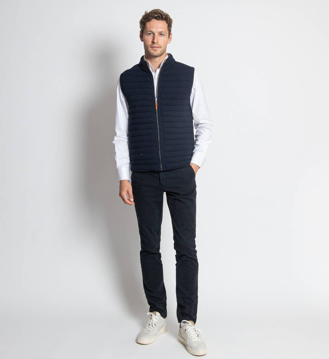 Gilet imbottito reversibile Navy/Camel Brunch