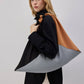 Borsa shopper color block in poliestere