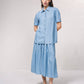Camicia in denim a manica corta con bottoni