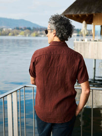 Camicia in lino Praia marrone
