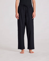 Pantaloni Astrid in popeline di cotone biologico neri