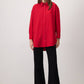 Camicia rossa oversize a vestibilità comoda