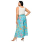 Pantaloni palazzo estivi in cotone a fiori
