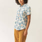 Camicia a maniche corte in cotone con stampa ikat