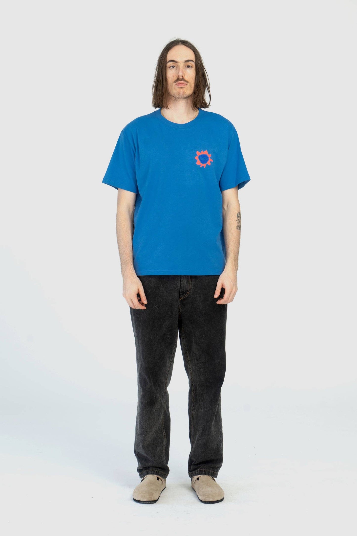 T-shirt oversize blu Follow the Sun