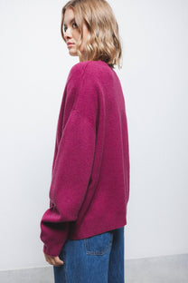 Cardigan in maglia con scollo a V