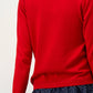 Maglia con fiocco e balza a pois