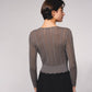 Maglione corto all’uncinetto con lurex