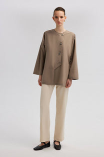 Camicia asimmetrica con bottoni