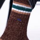 Calze Club in cotone spesso marrone e verde