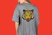 T-shirt Unisex Oversize Grigia Tiger