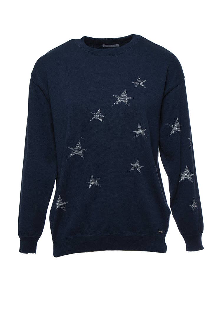 Maglione girocollo con stelle