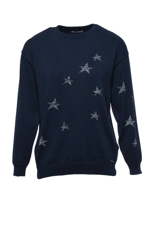 Maglione girocollo con stelle