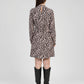 Abito corto Maluka con stampa animalier beige