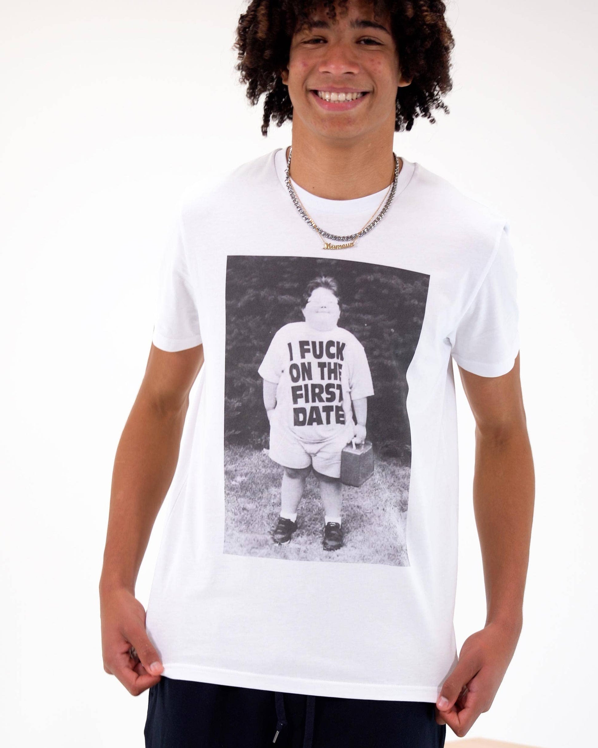 T-shirt vintage unisex con stampa fotografica ironica