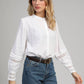 Camicia bianca con inserti in pizzo
