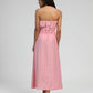 Abito bustier midi rosa Milika