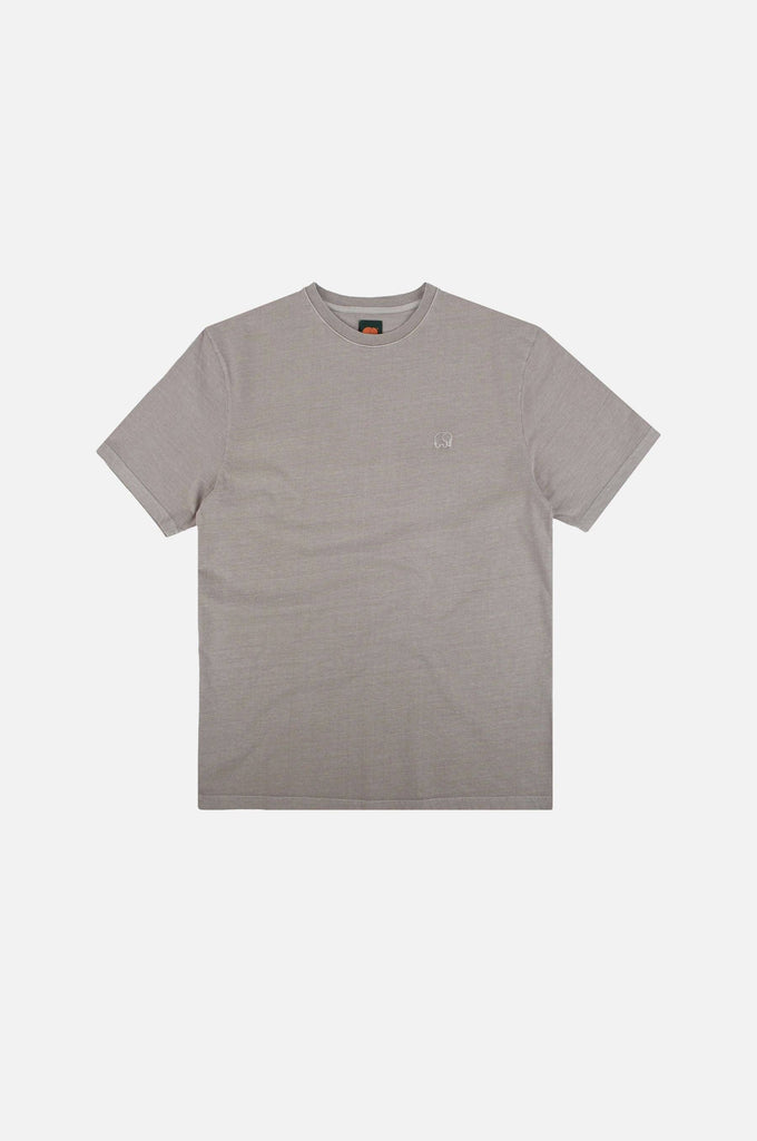 T-shirt uomo pigmentata in cotone biologico grigio elefante