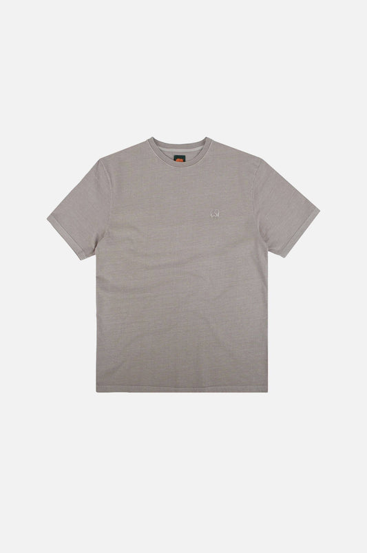T-shirt uomo pigmentata in cotone biologico grigio elefante