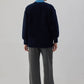 Felpa in pile blu navy