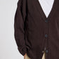 Cardigan in lana d’agnello Edith con scollo a V