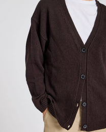 Cardigan in lana d’agnello Edith con scollo a V
