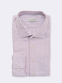 Camicia elegante su misura a righe rosse