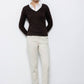 Pantaloni dritti in cotone elasticizzato