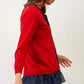 Maglia con fiocco e balza a pois