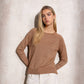Maglione girocollo in lurex da donna