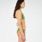 Top bikini triangolo paisley verde