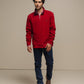 Polo uomo in felpa mezza zip