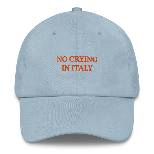 Cappellino da baseball “No Crying in Italy”