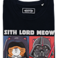 T-shirt Meow Sith Lord in cotone biologico con stampa